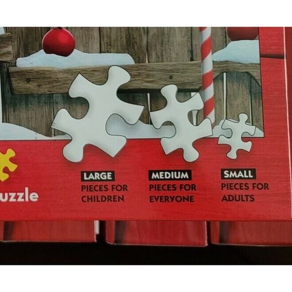 Snoopy Christmas Puzzle 400 Pc NEW Peanuts Gang Together Time 3 Sizes Family Fun - Picture 3 of 4